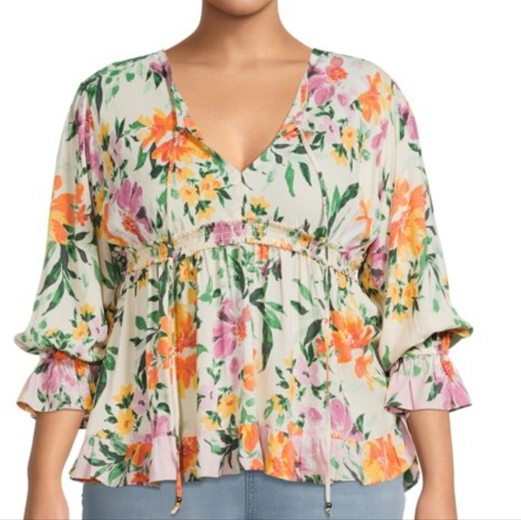 Romantic Gypsy Floral Boho Tunic Size 2X NWOT'S - Picture 2 of 10